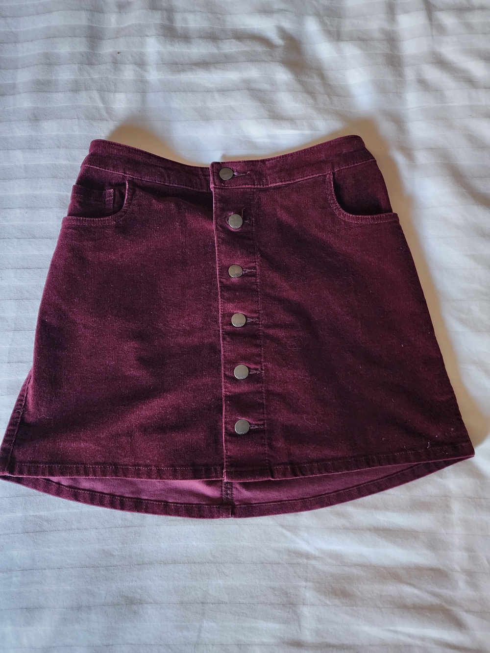 Express Burgundy Corduroy Mini Skirt Size 4